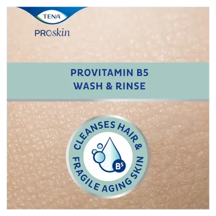 Promotionsbild für TENA ProSkin Skincare Shower and Shampoo - Ein Pflegeprodukt, das speziell für eine schonende Reinigung und optimale Hautpflege entwickelt wurde