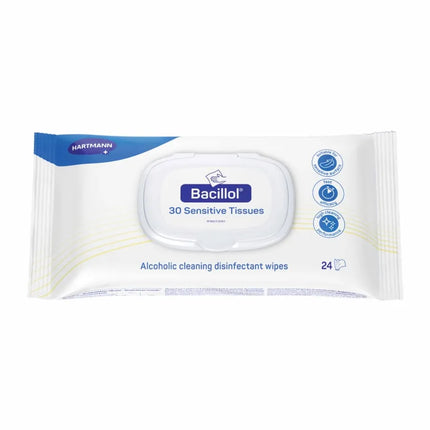 Bacillol 30 Sensitive Tissue 24 Tücher | Desinfektionstücher - Inkontinenz-markt.de