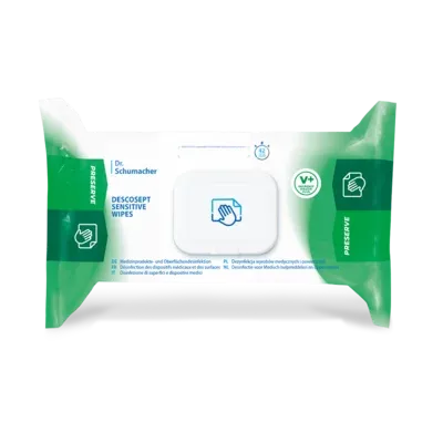 Dr. Schumacher DESCOSEPT Sensitive Wipes | 100 Desinfektionstücher - Inkontinenz-markt.de