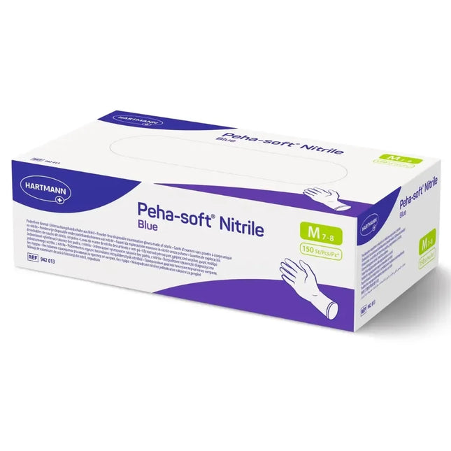 Peha-soft Nitrile blue Untersuchungshandschuhe | 150 Nitrilhandschuhe Hartmann - Inkontinenz-markt.de