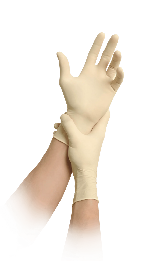 MaiMed sensitiv PF Latexhandschuhe 100 Stück Beige - Inkontinenz-markt.de