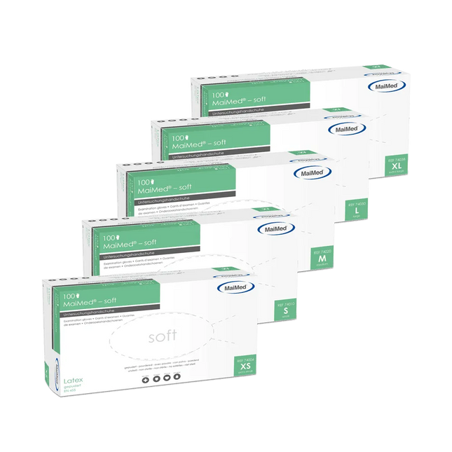 MaiMed Latexhandschuhe soft 100 Stück - Inkontinenz-markt.de