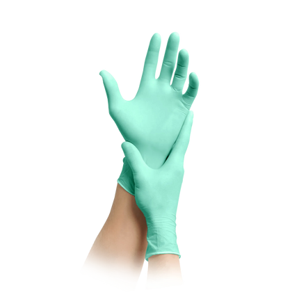 MaiMed Nitril Bio ökologisch abbaubare Nitrilhamdschuhe Grün 100 Stück - Inkontinenz-markt.de