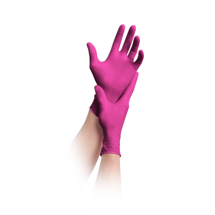 Nitrilhandschuhe Magenta | MaiMed Solution 100 Handschuhe - Inkontinenz-markt.de