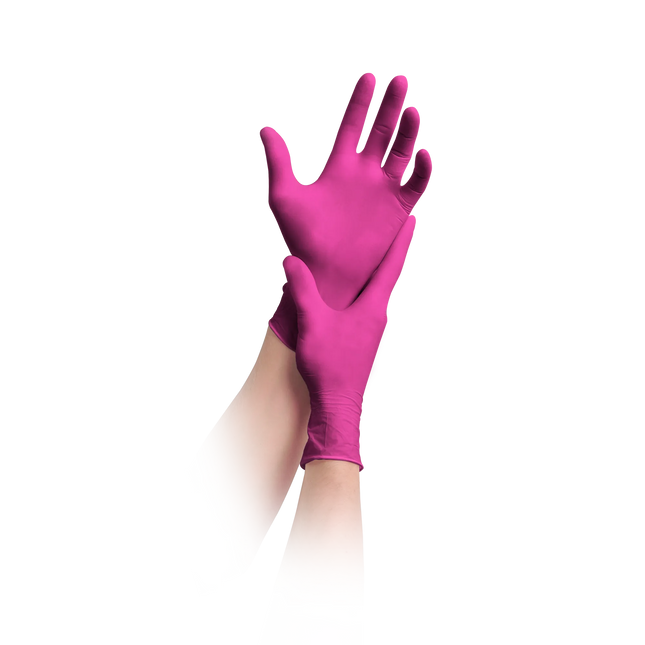 Nitrilhandschuhe Magenta | MaiMed Solution 100 Handschuhe - Inkontinenz-markt.de