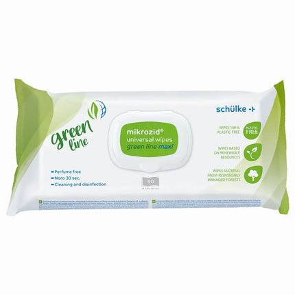 Mikrozid universal green line wipes maxi 90 | Schülke Desinfektionstücher - Inkontinenz-markt.de