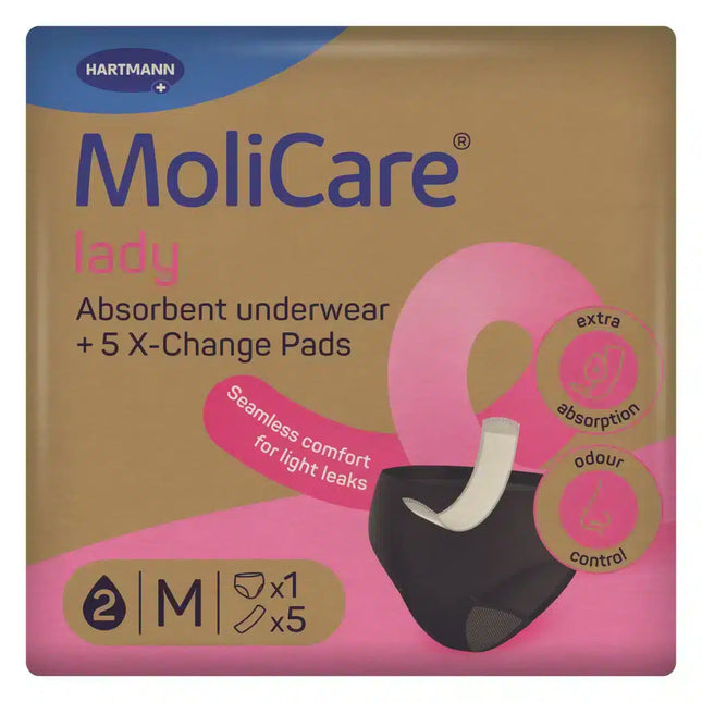 MoliCare® lady Absorbent underwear + 5 X-Change Pads | 5 Waschbare Inkontinenzhosen Damen - Inkontinenz-markt.de