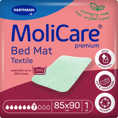 MoliCare Premium Bed Mat Textile 7 Tropfen | Waschbare Bettschutzeinlage 85x90cm - Inkontinenz-markt.de