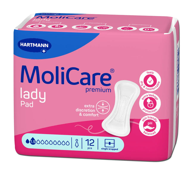 MoliCare® premium lady Pad 1.5 Tropfen | Hartmannn Inkontinenzeinlagen - Inkontinenz-markt.de