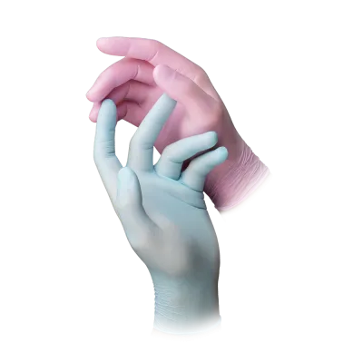 Nitrilhandschuhe Mix Mint & Rosa 60 Stück | AMPri STYLE Peppermint Rosie Einmalhandschuhe - Inkontinenz-markt.de