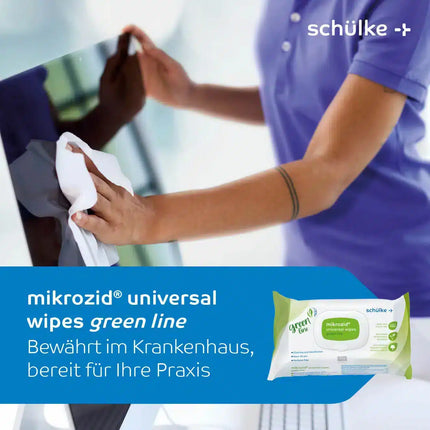 Mikrozid universal green line wipes maxi 90 | Schülke Desinfektionstücher - Inkontinenz-markt.de