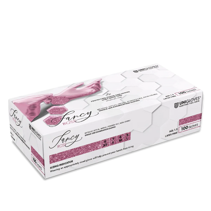 Unigloves FANCY® ROSE Nitrilhandschuhe 100 Stück - Inkontinenz-markt.de