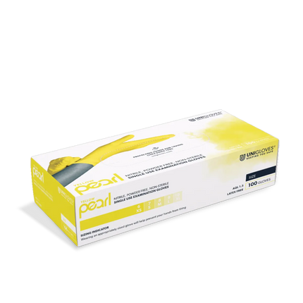 Unigloves YELLOW PEARL® gelbe Nitrilhandschuhe - Inkontinenz-markt.de